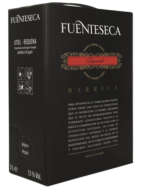 Fuenteseca Tempranillo, Utiel-Requena DO, bag-in-box