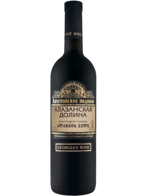 Вино Кахетинские подвалы Алазанская Долина Розовое, матовая бутылка 0.75 л