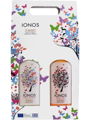 Вино Cavino, Ionos White + Ionos Rose, gift set 1.5 л
