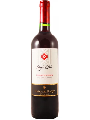 Вино Casas del Toqui, Single Estate Cabernet Sauvignon, Central Valley DO 2018, 0.75 л