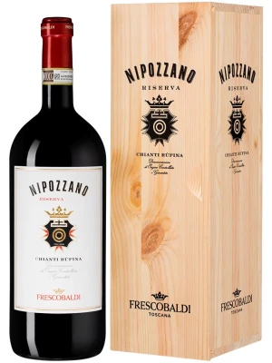 Вино Nipozzano Chianti Rufina Riserva DOCG wooden box 2017, 1.5 л