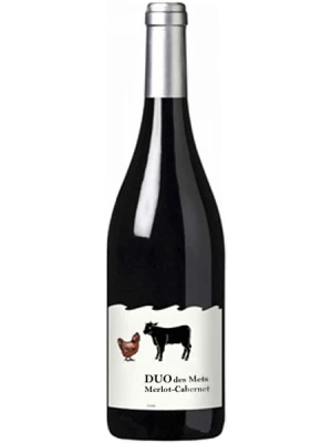 Вино DUO des Mets Merlot-Cabernet, Pays D'Oc IGP 2017, 0.75 л