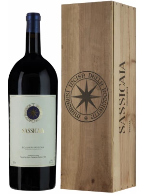 Вино Sassicaia, Bolgheri Sassicaia DOC, wooden box 2016, 6 л