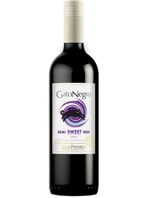 Вино San Pedro, Gato Negro Semi-Sweet Red 2021, 0.75 л