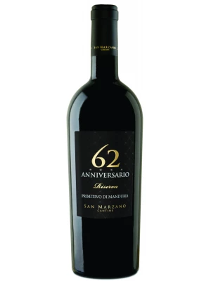 Вино Feudi di San Marzano, Anniversario 62 Riserva, Primitivo di Manduria DOP 2015, 0.75 л