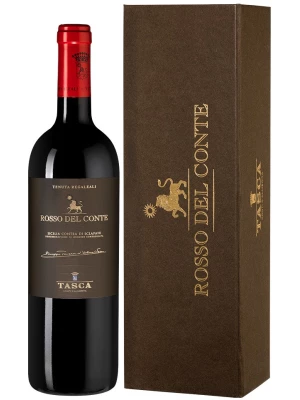 Вино Tasca d'Almerita, Rosso del Conte DOC gift box 2015, 0.75 л