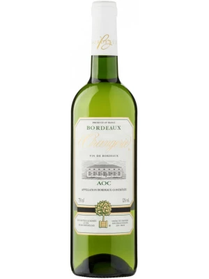 Вино Chateau de l'Orangerie, Bordeaux Blanc AOC 2016, 0.75 л