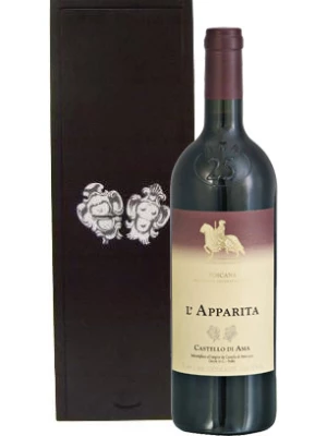 Вино Castello di Ama, Merlot IGT l'Apparita, gift box 2009, 0.75 л
