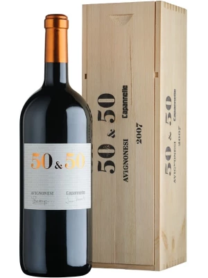 Вино Avignonesi-Capannelle 50 & 50 Vino da Tavola di Toscana IGT, wooden box 2007, 1.5 л