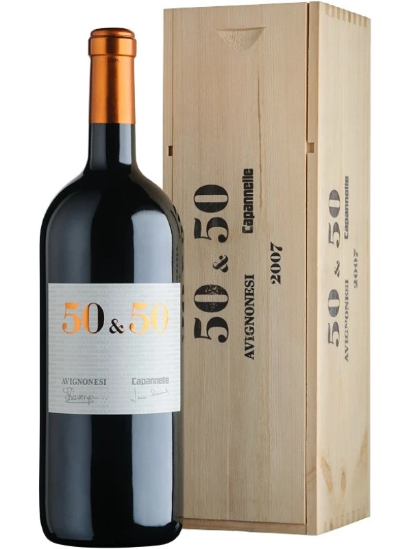Avignonesi-Capannelle 50 & 50 Vino da Tavola di Toscana IGT, wooden box