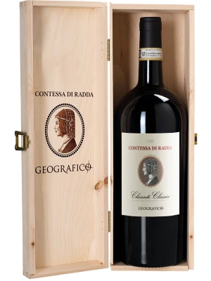Вино Geografico, Chianti Classico Contessa Di Radda DOCG, wooden box 2020, 1.5 л