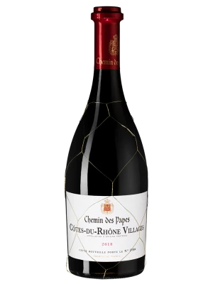 Вино Chemin des Papes Cotes-du-Rhone Villages, Франция Chemin Des Papes 2018, 0.75 л