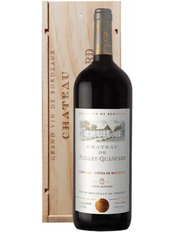 Chateau de Paillet-Quancard, Cadillac-Cotes de Bordeaux AOC, wooden box