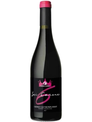 Вино Sibiliana, Sei Corone Cabernet Sauvignon-Merlot, Terre Siciliane IGP 0.75 л