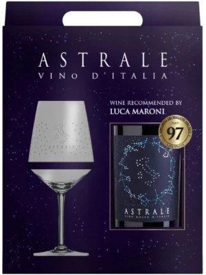 Вино Astrale Rosso, gift box with glass 0.75 л