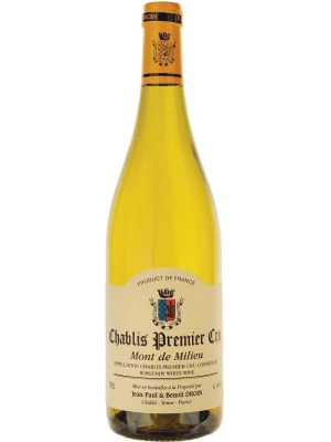 Вино Jean-Paul & Benoit Droin, Chablis 1-er Cru Mont de Milieu AOC 2018, 0.75 л