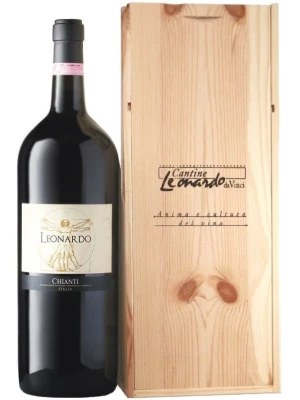 Вино Leonardo Chianti DOCG, wooden box 2013, 3 л