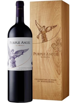 Вино Montes, Purple Angel, Valle de Colchagua DO, wooden box 2019, 1.5 л