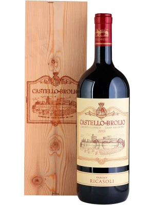 Вино Barone Ricasoli, Castello di Brolio, Chianti Classico Gran Selezione DOCG, wooden box 2018, 1.5 л