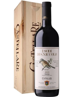 Вино Castellare di Castellina, I Sodi di San Niccolo, Toscana IGT, wooden box 2019, 0.75 л