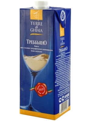 Вино Trebbiano Terre di Ghiaia (Tetra Pak) 1 л