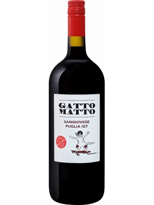 Вино Villa degli Olmi, Gatto Matto Sangiovese, Puglia IGT 2020, 1.5 л