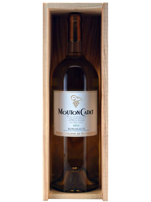 Mouton Cadet, Bordeaux AOC Blanc, wooden box