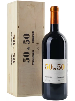 Вино Avignonesi-Capannelle, 50 & 50, Vino da Tavola di Toscana IGT, wooden box 2008, 1.5 л