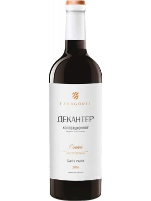 Вино Фанагория, Декантер Саперави-Красностоп Коллекционное 2016, 0.75 л