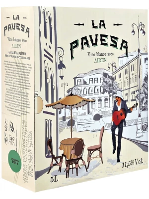 Вино La Pavesa Airen, bag-in-box 5 л