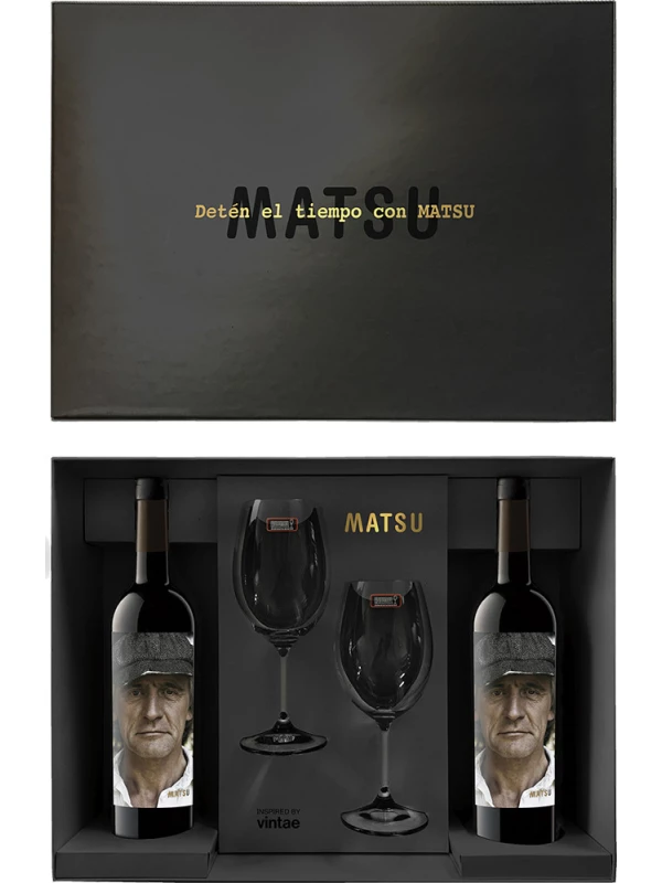 Matsu, El Recio gift set with 2 bottles & 2 glasses