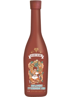 Вино GRW, Homemade Georgian Wine White Dry, Clay Bottle 0.7 л