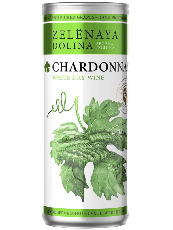 Soyuz-Vino, Zelenaya Dolina Chardonnay, in can
