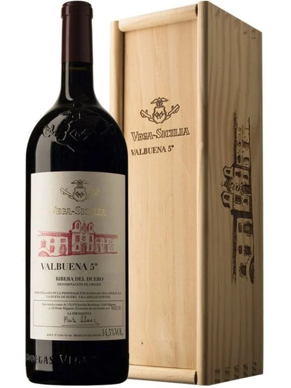 Bodegas Vega Sicilia, Ribera del Duero DO Valbuena 5, wooden box