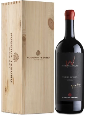 Вино Poggio al Tesoro, Dedicato a Walter, Bolgheri Superiore DOC wooden box 2013, 1.5 л