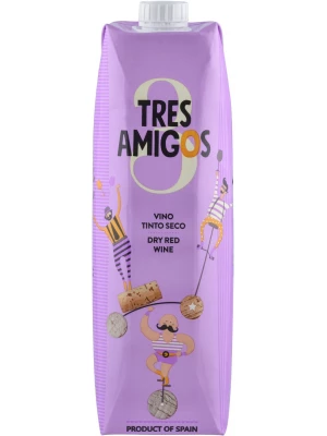 Вино Tres Amigos Tinto Seco, Tetra Prism 1 л