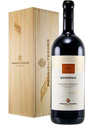 Вино Poggio al Tesoro, Sondraia, Bolgheri Superiore DOC wooden box 2017, 1.5 л