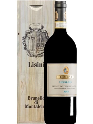 Вино Lisini, Brunello di Montalcino Ugolaia, wooden box 2015, 1.5 л