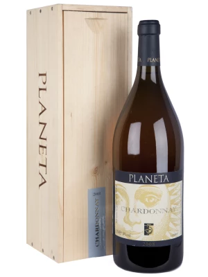 Вино Planeta, Chardonnay, Sicilia IGT, wooden box 2008, 3 л
