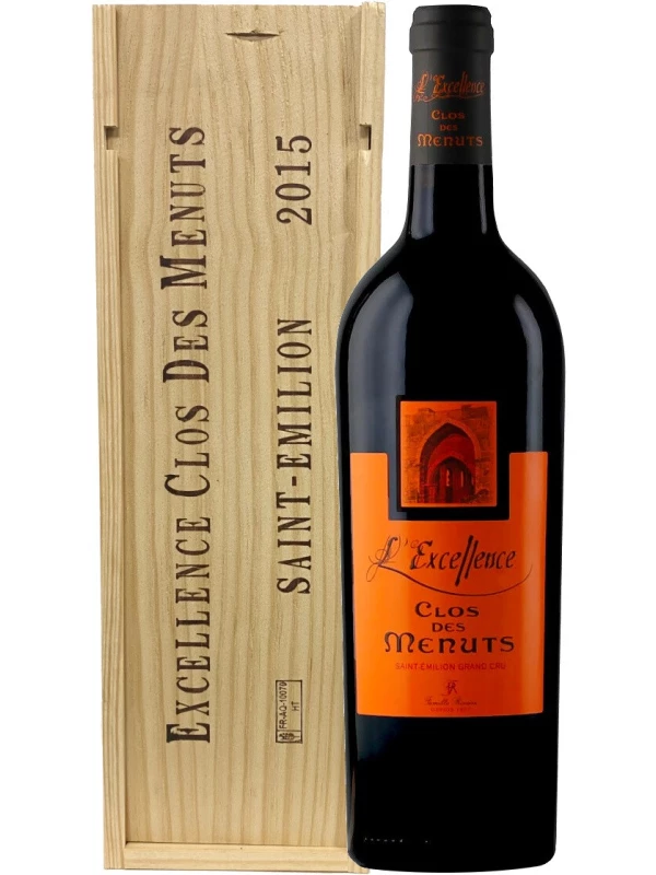 L'Excellence Clos des Menuts, Saint-Emilion Grand Cru AOC, wooden box