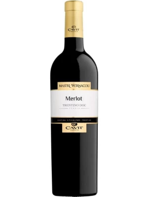 Вино Mastri Vernacoli Merlot, Trentino DOC 2020, 0.75 л