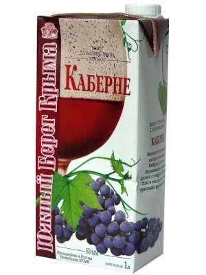 Вино Ливадия, Каберне, Тетра Пак 1 л