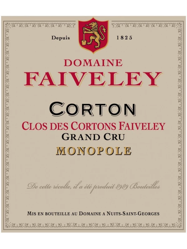 Faiveley, Corton Grand Cru Clos de Cortons Faiveley AOC
