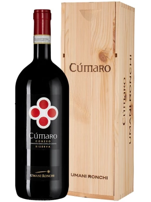 Вино Cumaro, Conero Riserva DOC, wooden box 2017, 1.5 л