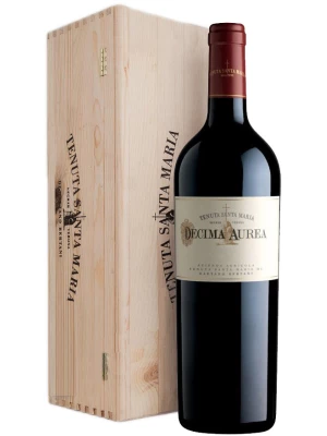Вино Tenuta Santa Maria, Decima Aurea Merlot, Verona IGT, wooden box 2010, 1.5 л