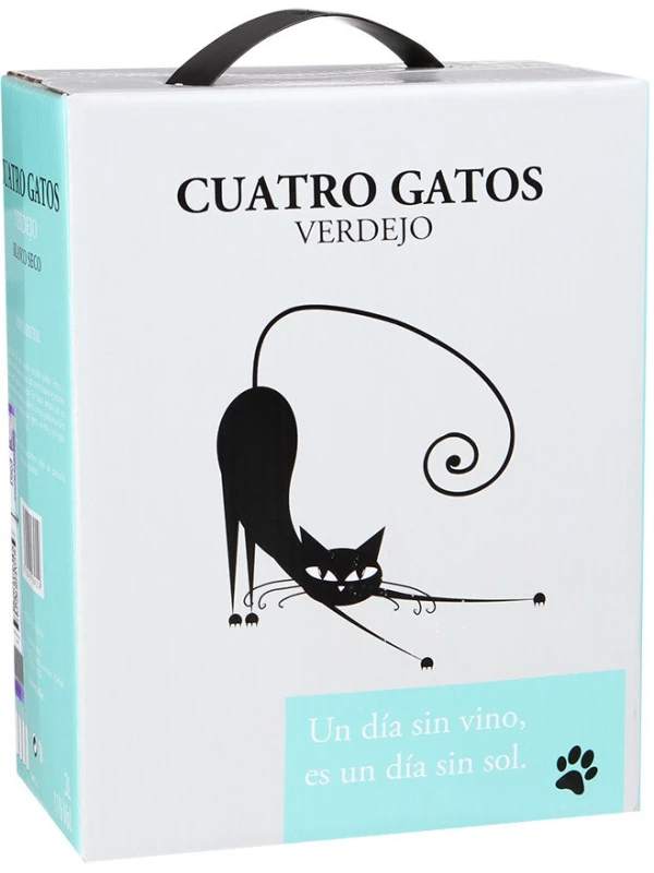 Navarro Lopez, Cuatro Gatos Verdejo Blanco Seco, bag-in-box