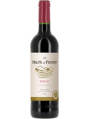 Вино Les Hauts de Fontey Cuvee Reservee Merlot, Pays d'Oc IGP 2023, 0.75 л