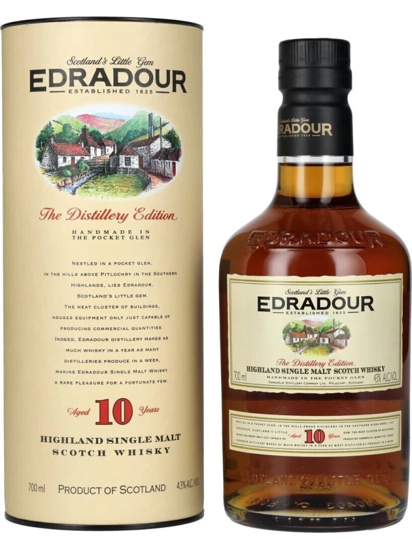 Edradour 10 Years Old (43%), in tube