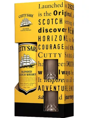 Виски Cutty Sark, gift box with two glasses 0.7 л