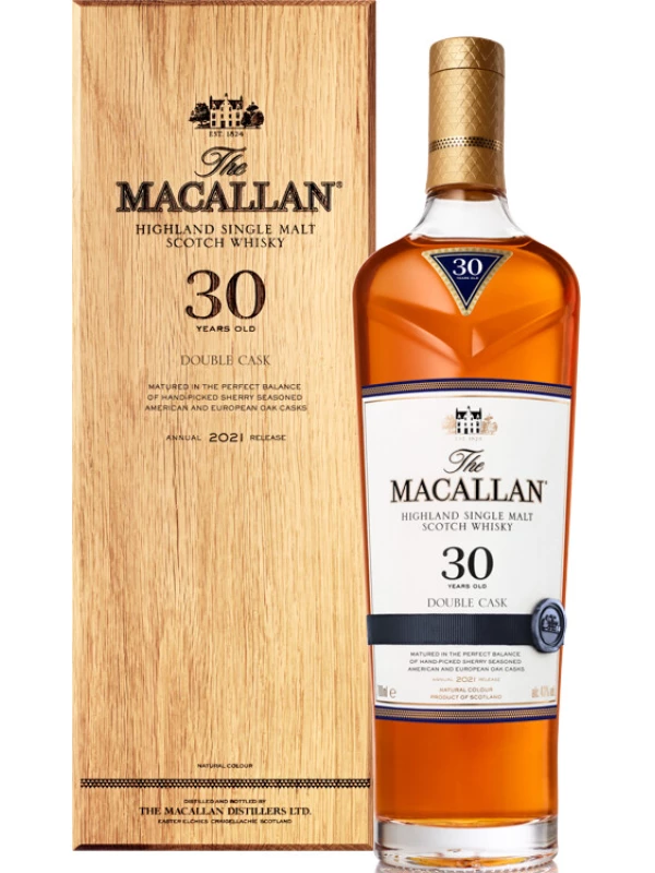 Macallan Double Cask 30 Years Old, wooden box
